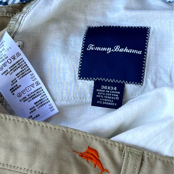Tommy Bahama Pants 36x34 Stretch Golf Performance Casual Straight Khaki 5 Pocket - Picture 12 of 12
